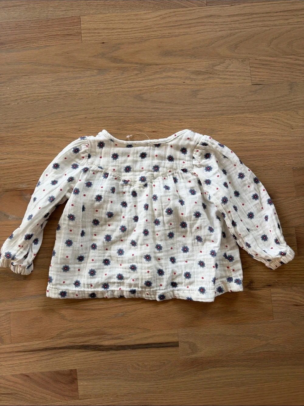 Old Navy Toddler Girls' Cream Floral Button-Front Top 18-24M